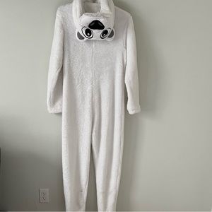 Polar Bear hooded onesie, size small.